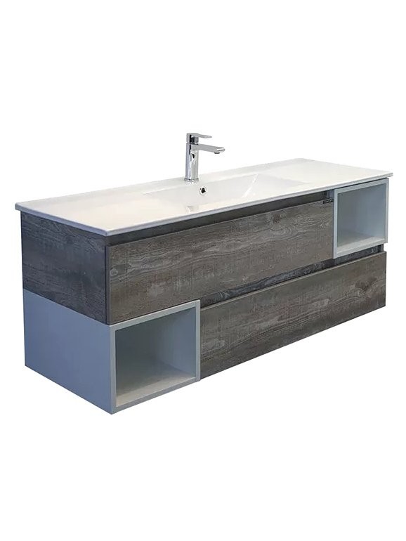 Мебель для ванной комнаты Comforty Турин 120М подвесная, бежевый дуб