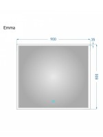 Зеркало Alavann Emma 90x80 с подсветкой Зеркало Alavann Emma 90x80 с подсветкой