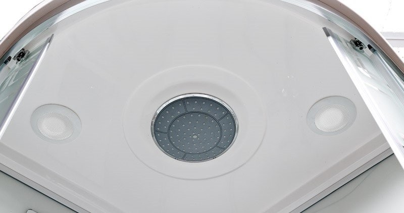 Душевая кабина DTO D EM2780LED профиль хром, стекло матовое с узором