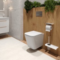 Комплект Lemark Florex 100121423 безободковый, с микролифтом, кнопка смыва хром глянец