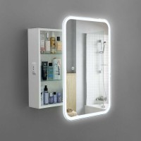 Зеркало-шкаф Alavann Cosmetic Light 60x80 с приближением, с подсветкой, глянцевый белый