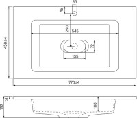 Мебельная раковина IDDIS Wash Basin 80