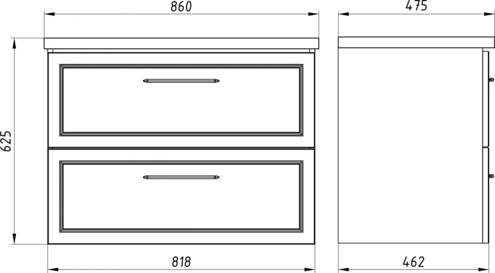 Тумба с раковиной ASB-Mebel Белмонти 85 ясень браш, софт синий