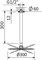Верхний душ Cezares Czr B-TDDR-30/30-NOP черный матовый
