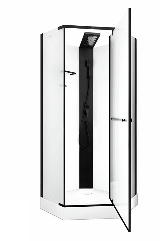 Душевая кабина Ceruttispa Chika 901BF 90x90 профиль черный матовый