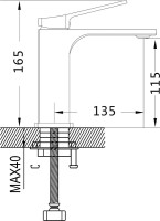 Смеситель для раковины Shevanik S6101H черный