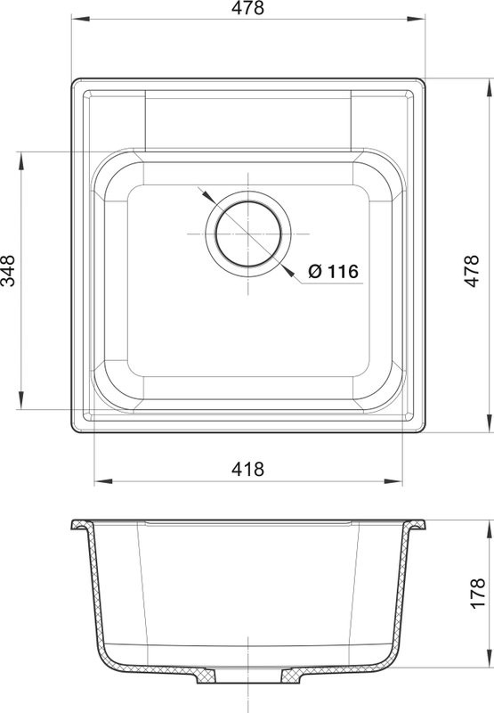 Комплект Мойка GranFest Quarz Z 48 песок + Измельчитель Bone Crusher BC 610-AS