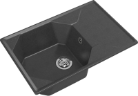 Комплект Мойка GranFest Unique GF-U-740L графит + Измельчитель Bone Crusher BC 610-AS