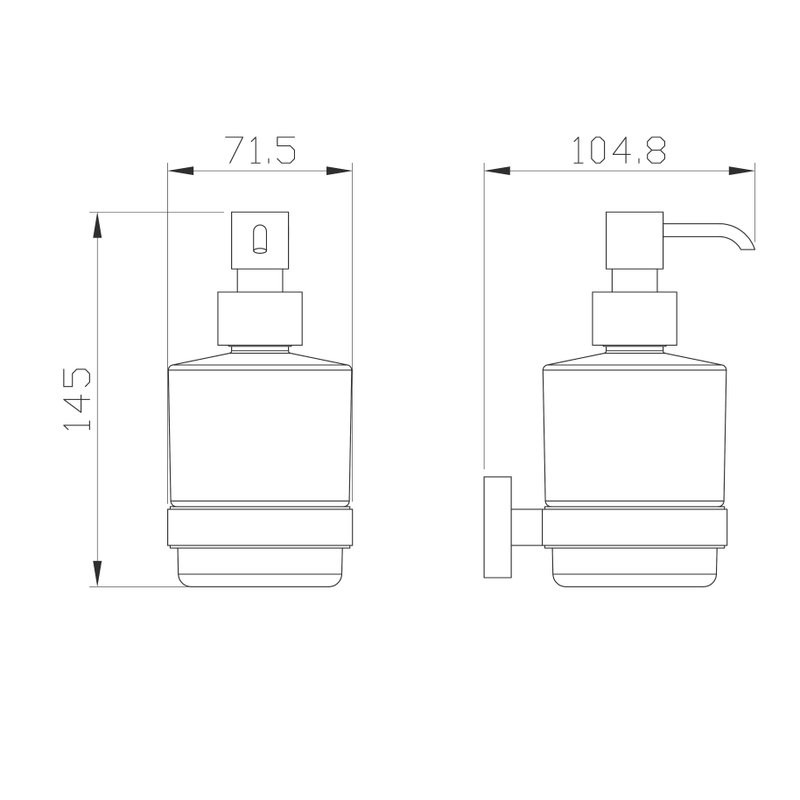 Дозатор для жидкого мыла Wonzon & Woghand Graffity WW-9333-BN настенный, никель