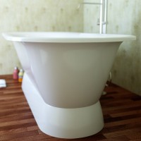 Ванна из искусственного камня Фэма Феррара без опоры 170x80 см, отдельностоящая, белая, овальная, с подиумом