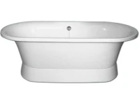 Ванна из искусственного камня Фэма Феррара без опоры 170x80 см, отдельностоящая, белая, овальная, с подиумом