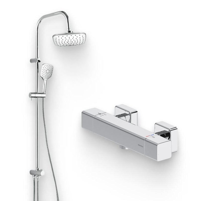 Душевой комплект Термостат Damixa Gala 536000000 + Стойка Eclipse 931000000