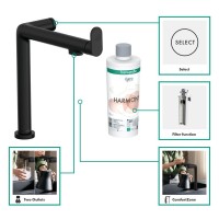 Смеситель для кухни Hansgrohe Aqittura M91 76804670 матовый черный