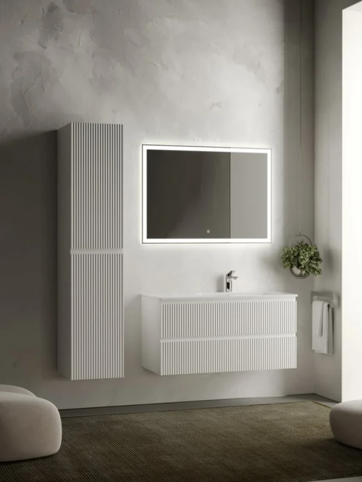 Тумба с раковиной Sancos Snob R 100 см, R, bianco