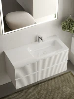 Тумба с раковиной Sancos Snob R 100 см, R, bianco