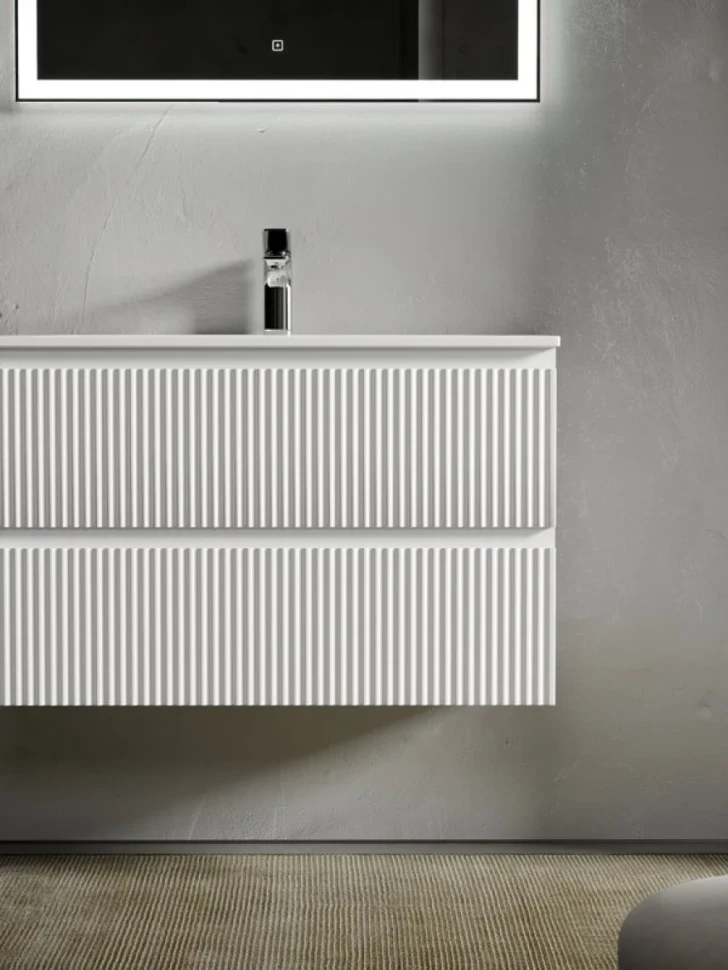 Тумба с раковиной Sancos Snob R 100 см, R, bianco