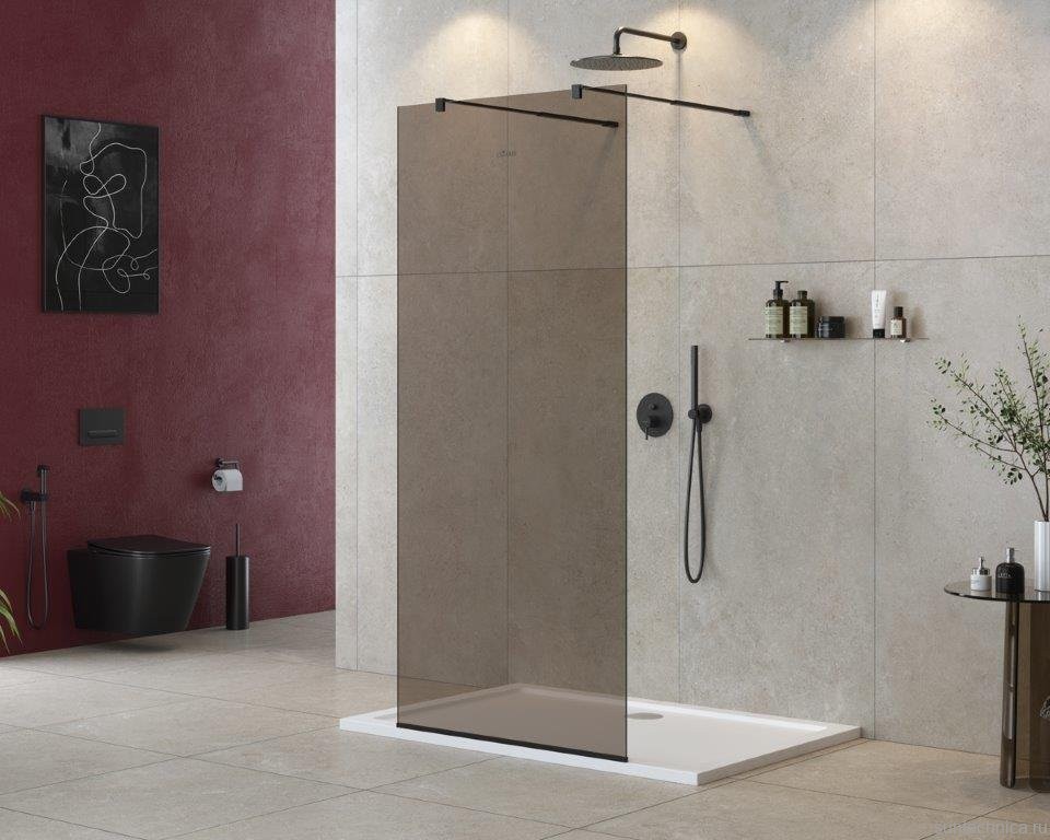 Душевая перегородка Cezares Liberta -L-2-100-BR-NERO