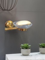 Мыльница AltroBagno Corposo 080714 Gl настенная, стеклянная, золотая Мыльница AltroBagno Corposo 080714 Gl настенная, стеклянная, золотая