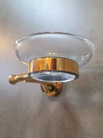 Мыльница AltroBagno Corposo 080714 Gl настенная, стеклянная, золотая