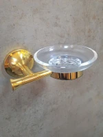 Мыльница AltroBagno Corposo 080714 Gl настенная, стеклянная, золотая