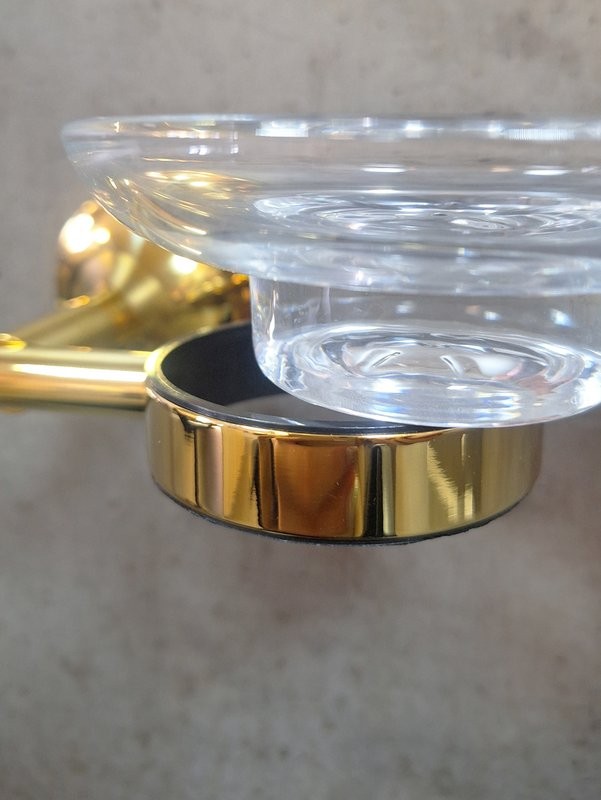 Мыльница AltroBagno Corposo 080714 Gl настенная, стеклянная, золотая