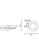 Мыльница AltroBagno Corposo 080714 Gl настенная, стеклянная, золотая Мыльница AltroBagno Corposo 080714 Gl настенная, стеклянная, золотая