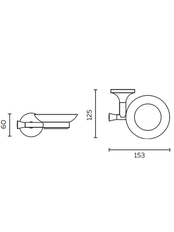 Мыльница AltroBagno Corposo 080714 Gl настенная, стеклянная, золотая