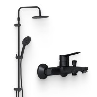 Душевой комплект Смеситель Damixa Galaxy DX7510003 + Стойка Apollo 947000300