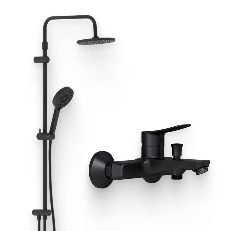 Душевой комплект Смеситель Damixa Galaxy DX7510003 + Стойка Apollo 947000300