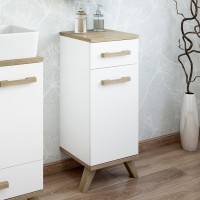 Тумба Sanflor Ингрид 30, белый матовый, швейцарский вяз