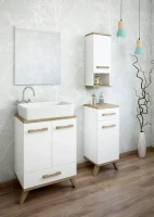 Тумба Sanflor Ингрид 30, белый матовый, швейцарский вяз