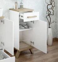 Тумба Sanflor Ингрид 30, белый матовый, швейцарский вяз