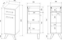 Тумба Sanflor Ингрид 30, белый матовый, швейцарский вяз