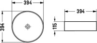 Накладная раковина Vincea VBS-216MB 40 матовая черная