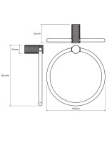 Держатель для полотенец Bemeta Brilia 177204060 полированное серебро, кольцо