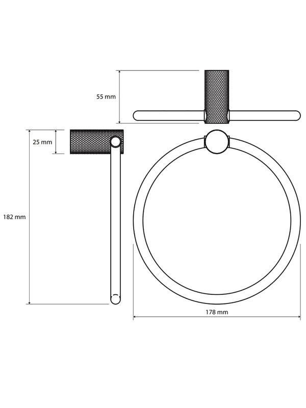 Держатель для полотенец Bemeta Brilia 177204060 полированное серебро, кольцо