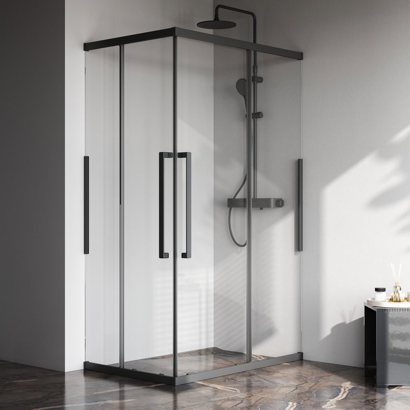 Душевой уголок AM.PM Func W84G-403-12080-BT 120х80 см, профиль черный матовый