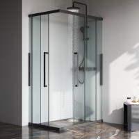 Душевой уголок AM.PM Func W84G-403-12080-BT 120х80 см, профиль черный матовый