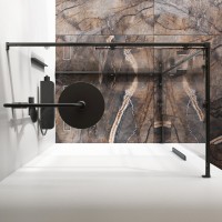 Душевой уголок AM.PM Func W84G-403-12080-BT 120х80 см, профиль черный матовый