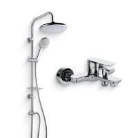 Душевой комплект Смеситель Paini Garda 76CR111 + Стойка RS 50CR191B0RS1P3