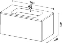 Мебель для ванной комнаты Sanvit Авеню 1 90, белая