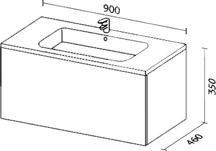 Мебель для ванной комнаты Sanvit Авеню 1 90, белая