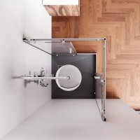 Душевой уголок AM.PM Sunny W87G-403-8080-MT 80x80 см, серебро