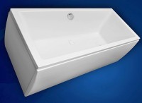 Акриловая ванна Vagnerplast Cavallo 180x80 см, пристенная, ультрабелая, с каркасом