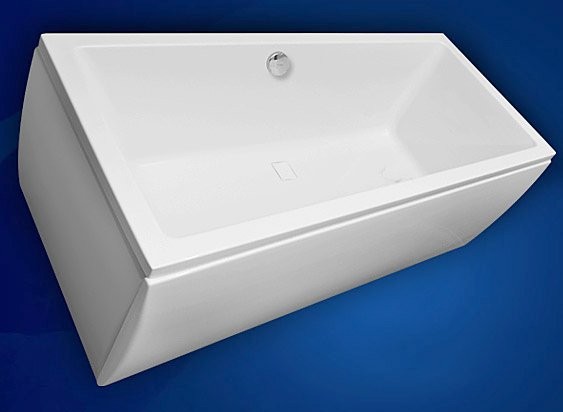 Акриловая ванна Vagnerplast Cavallo 180x80 см, пристенная, ультрабелая, с каркасом