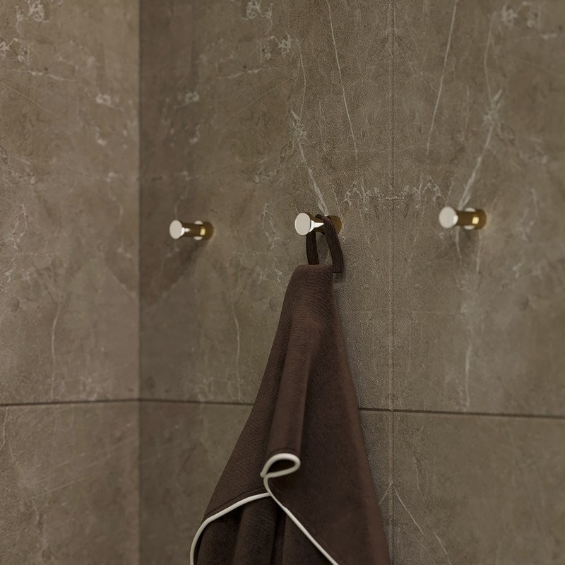 Крючок DEKOR BANYO Alina Gold A40 408 12 золото, на шурупах