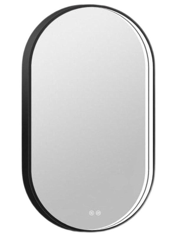 Зеркало в ванную с подсветкой Esbano ES-3311FVD 50x90 см для ванной комнаты овальное, со встроенной LED подсветкой с регулировкой цветовой температуры, с подогревом полотна (антизапотеванием), с сенсорным выключателем