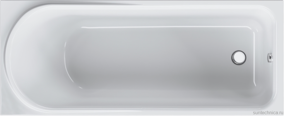 Акриловая ванна AM.PM Like 170x70 см, пристенная, белая, с каркасом