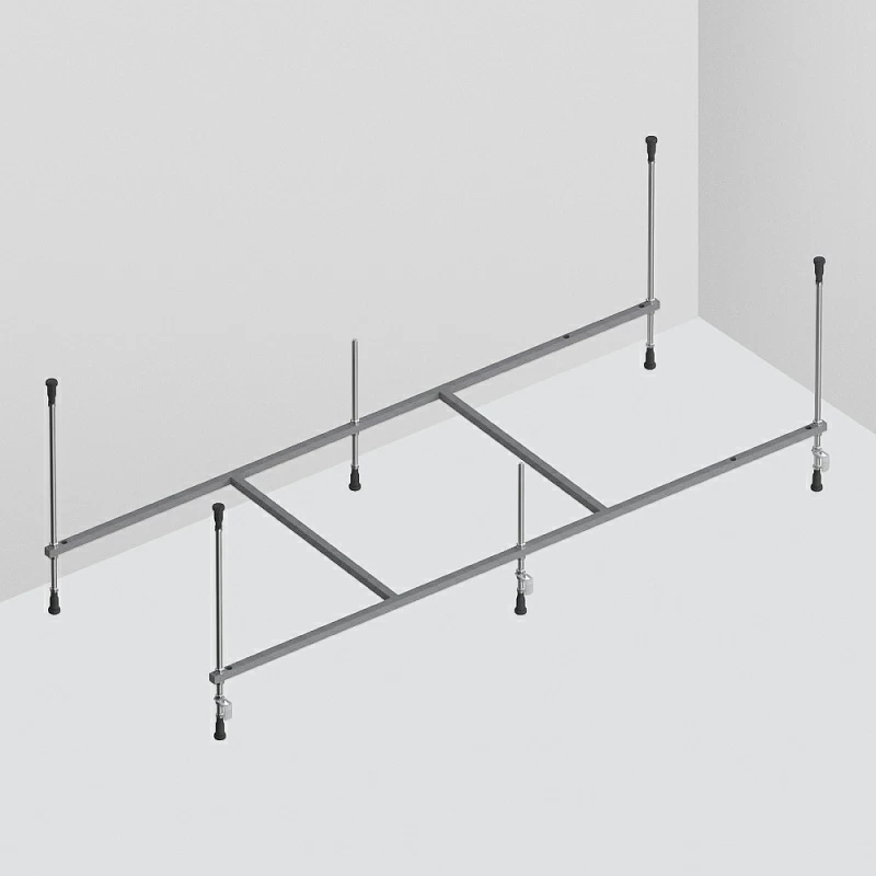 Акриловая ванна AM.PM Like 170x70 см, пристенная, белая, с каркасом