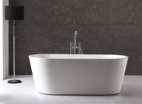 Акриловая ванна BelBagno BB202-1600-800 160x80 см, отдельностоящая, белая, овальная, на ножках, со сливом-переливом